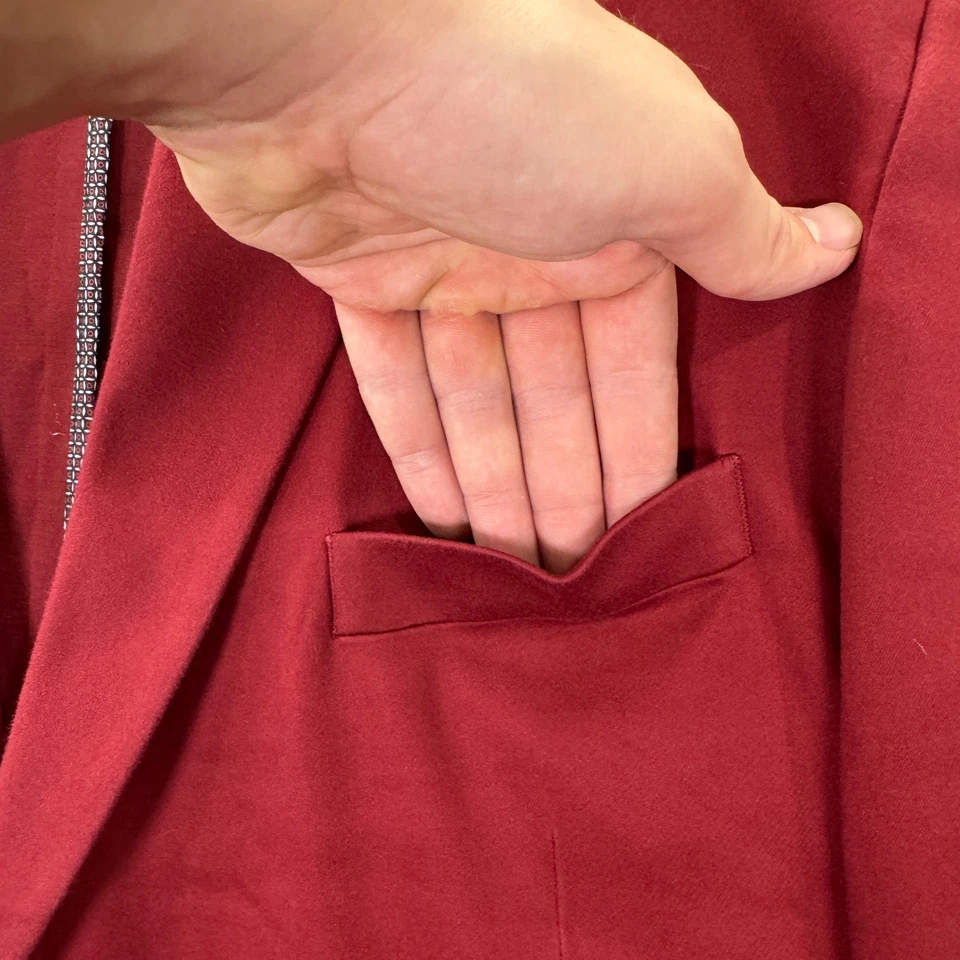 NUEVO Abrigo Deportivo Joe Joseph Abboud Para Hombres 50R Rojo Elástico 2 Botones Informal Foto 4 de 4