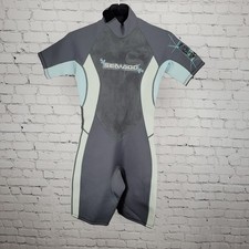 Sea Doo BRP Grey 4 Way Flex Zip Stash Pocket Shorty Springsuit Wetsuit 7/8