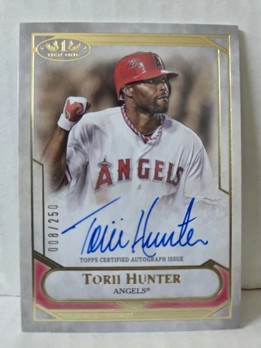 Torii Hunter 2021 Topps Tier One Talent On-Card Auto /250 Angels QTY