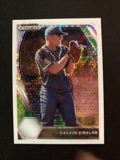 2021 Prizm Draft Picks Prizms White Donut Circles PDP #46 Calvin Ziegler /50