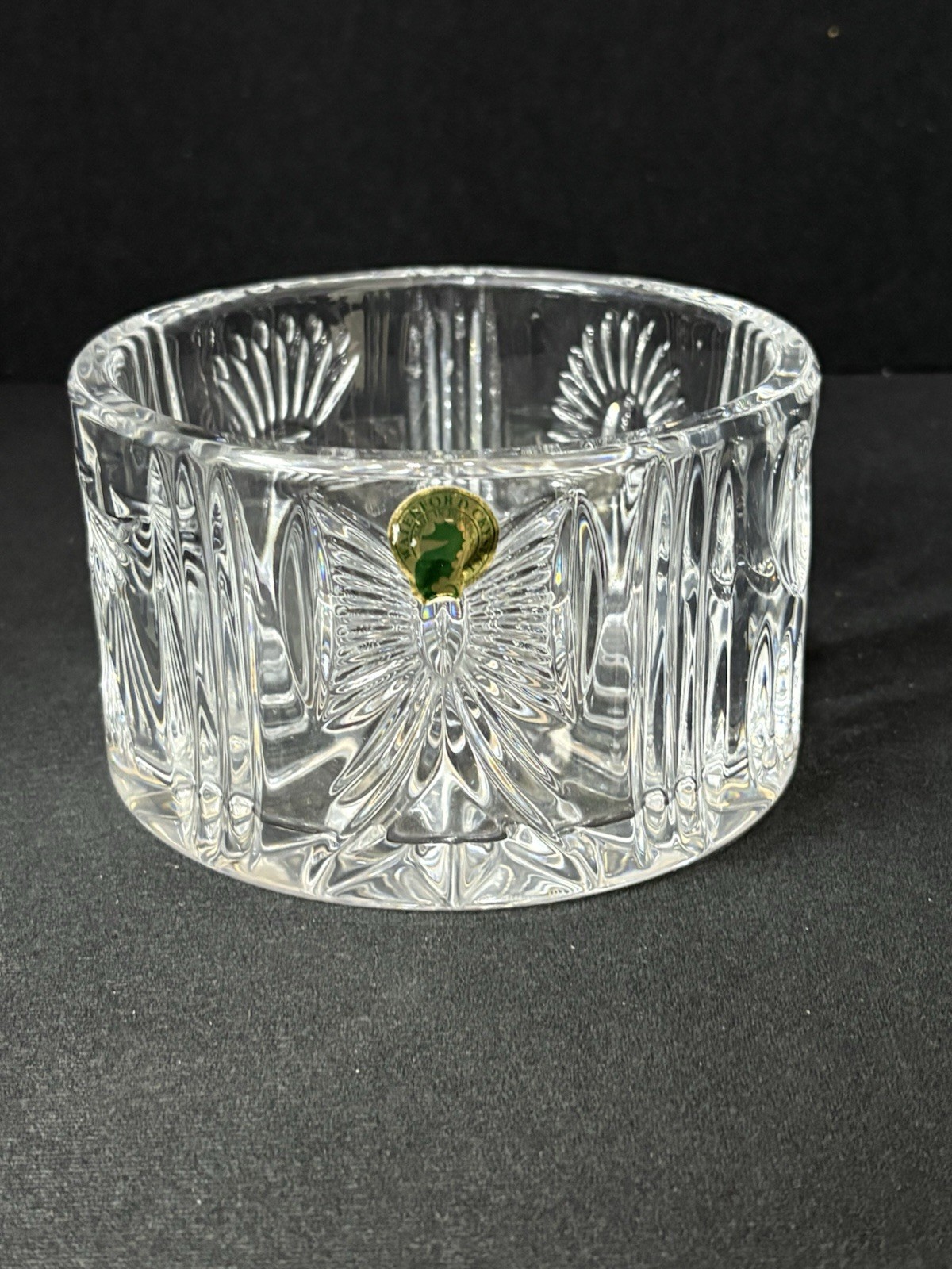 Waterford Millennium Series Crystal Champagne Wine Bottle Coaster Bowl 5 1/4''
