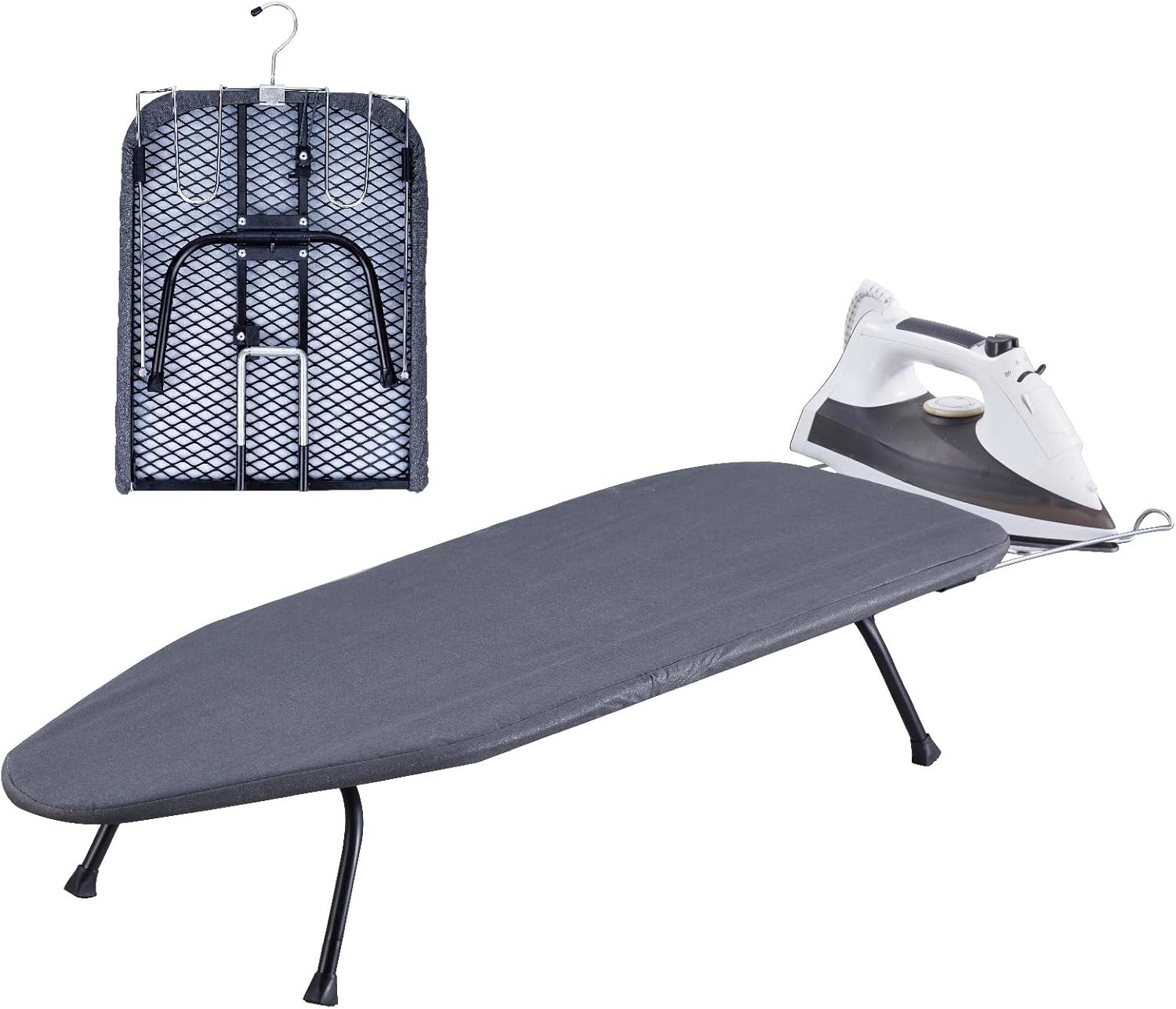 Ing Board With Iron Rest, Portable Blcak