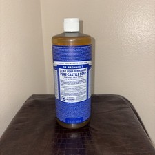 Dr Bronner's Pure Castile Liquid Soap Baby Unscented Sensitive Body Wash 32oz