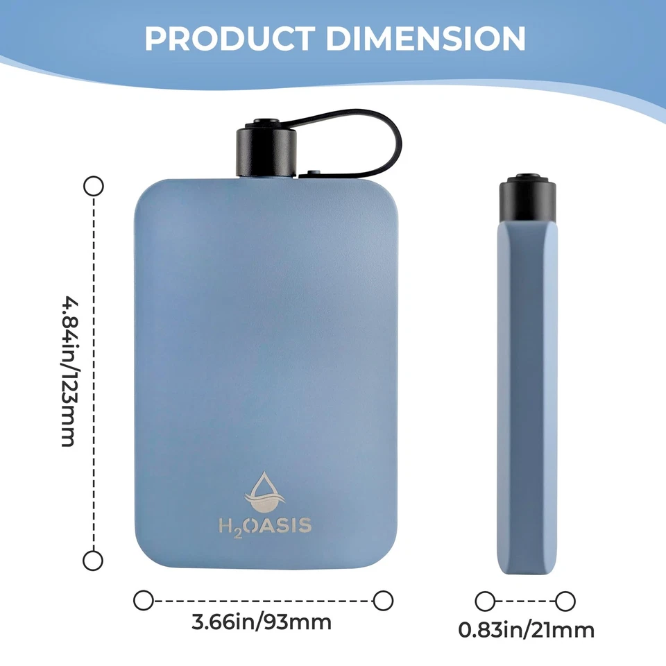 Frasco de cadera de acero inoxidable para hombres - Botellas embudo frascos de whisky de metal compacto... Foto 3 de 4