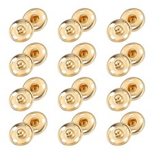 50 Set Sewing Snap Buttons Press Buttons Snap Fasteners 10mm Gold