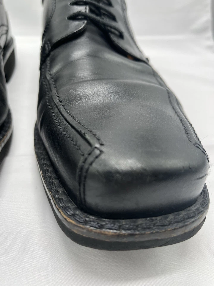 Zapatos de vestir ECCO de cuero negro con cordones para hombre talla 45 EE. UU. 11-11,5 USADOS EN EXCELENTE ESTADO Foto 4 de 4