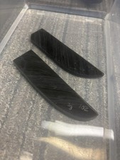 2 Large Black Banded Knife Obsidian Flint Knapping Preform Blanks