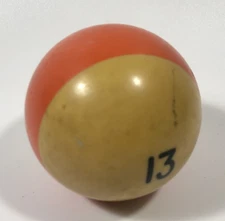 Vintage Pool Ball Billiard 2 1/4” Replacement # 13 Orange Single Individual