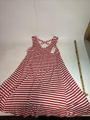 Women s Style Co Red & White Flip Flop Dress Size Small - NEW 