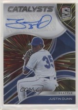 2021 Panini Spectra Catalysts Signatures Hyper Prizm 12/25 Justin Dunn Auto 0q2u