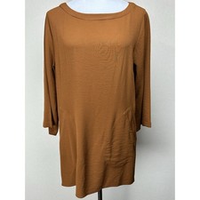 Linea Leisure womens Brown 3/4 sleeves stretc...