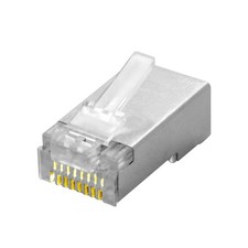 100pcs RJ45 8P8C CAT6 Modular Shielded Plug Network Cable Lan Connector End