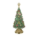 Light Up Musical Christmas Tree Ornament, Tall Decorated Musical Xmas Tree 60cm