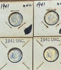 Lot of 4 - 1941 Silver Mercury Dimes - BU Conditions with Beautiful Appearances