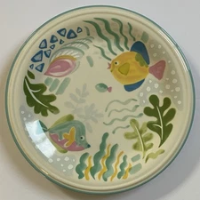 Studio Nova BARRIER REEF Chop Plate Serving Platter 12" Ocean Fish Shells EUC