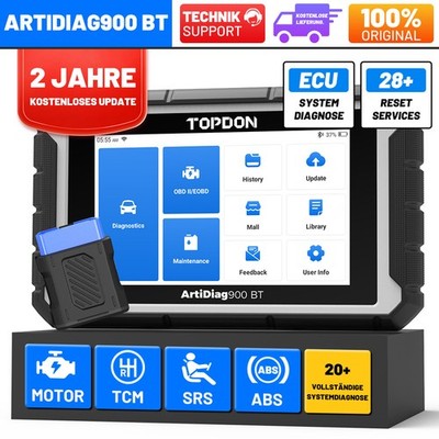 2026 TOPDON Artidiag900 BT KFZ OBD2 Diagnosegerät ECU-Kodierung Alle System DE