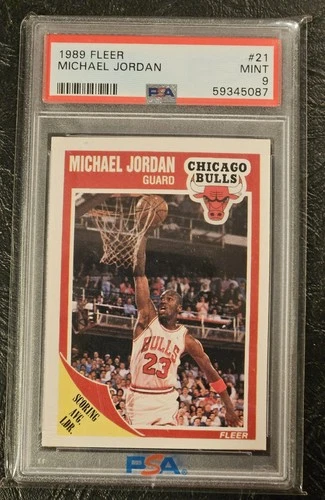 1989-1990 Fleer #21 Michael Jordan PSA 9 Mint