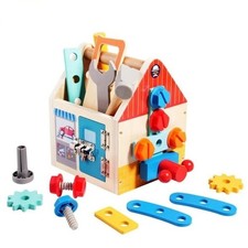 Children's Wooden Toolbox Set Toys Simulation Maintenance Tool Repair Toys Monte