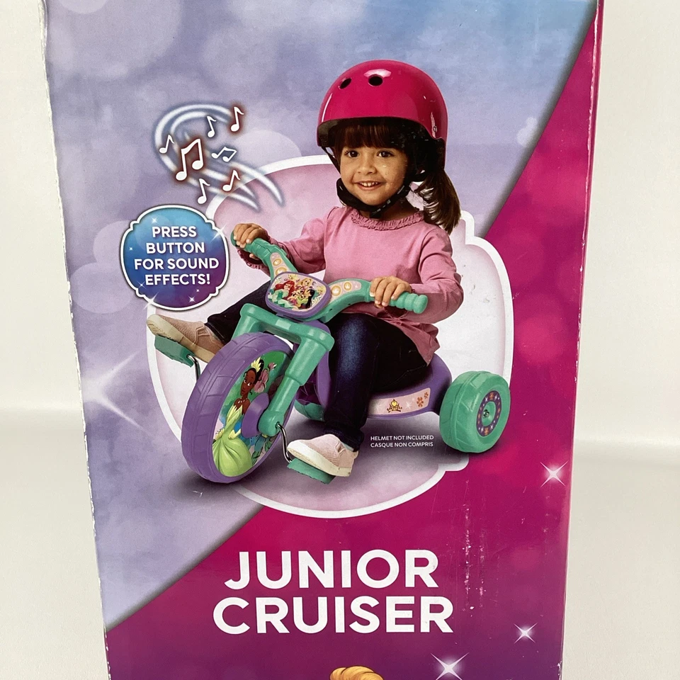 迪士尼公主青少年巡洋舰飞轮儿童三轮车声音 Jakks 2022 密封 — 第 3/4 张图片