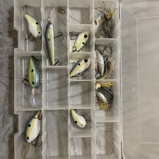 Kevin Van Dam Strike King Crank, Jerk, & Spinner Bait Box. Chartreuse Color New￼