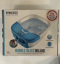 HoMedics Bubble Bliss Deluxe Heated Foot Spa Bubble Foot Massager 3 Attachments