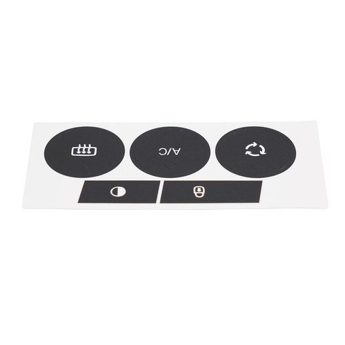 Autocollant r��paration bouton pour C4 2014 2018 vinyle noir robuste pour comman