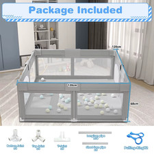 Baby Playpen Playard Indoor Safety Fence Kids Play Area Ball Pit 6M-6Y
