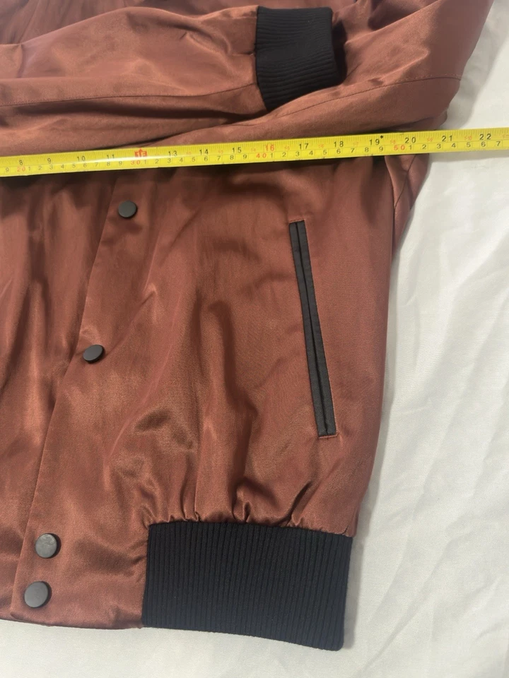 Zara Men's Satin Bomber Jacket Red Size M - Image 4 of 4
