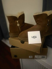 UGG Bailey Zip Mini Women s Brown Suede Sheep...