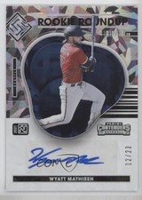 2021 Panini Contenders Rookie Roundup Cracked Ice 12/23 Wyatt Mathisen Auto 0w3