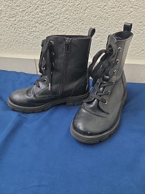 Schuhe Mädchen Gr.31 Boots Schwarz Reißverschluss Schnürrung