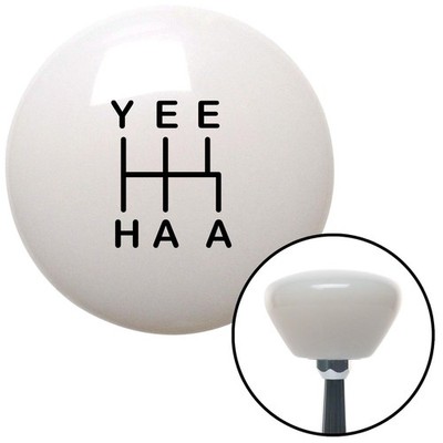 Black YeeHaa 5 Speed White Retro Shift Knob fits motorsport octane truck ford mu