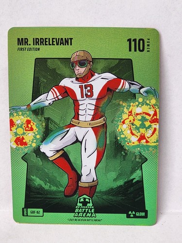 2025 Bo Jackson Battle Arena - Alpha Update Mr. Irrelevant Glow Green Battlefoil