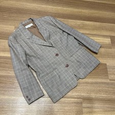 Christian Dior SPORTS Wool Check Pattern Tailored Bar Jacket Size M Gray