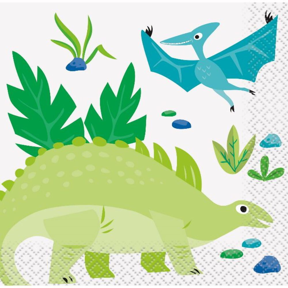 Dinosaur Beverage Napkins Pack of 16