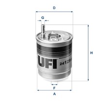 Kraftstofffilter UFI 24.129.00 Filtereinsatz für HYUNDAI PDE i30 PD PDEN CRDi