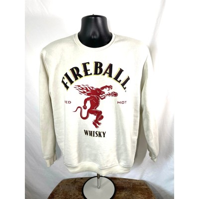 Fireball Whisky Graphic Sweatshirt Small White