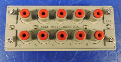 NEW SMC KDM10-01 ONE TOUCH 10 Station 1/8'' OD Pneumatic Multi-Connector Manifold