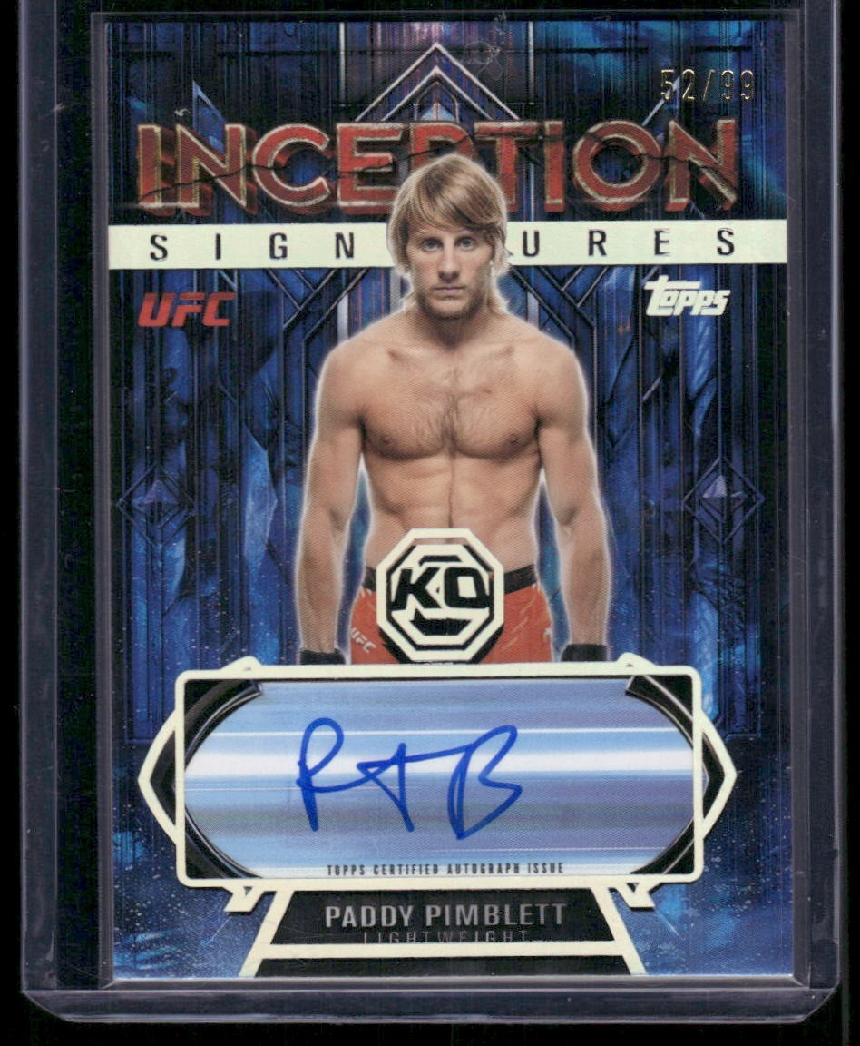 2026 Topps Knockout PADDY PIMBLETT Auto /99 Inception Signatures