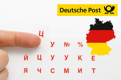Russische Tastaturaufkleber Kyrillisch Русские наклейки Transparent PC Laptop