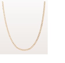 Real 18K Yellow Gold Filled Nickel/Lead-Free 2mm 20inch Curb Chain Necklace Z70G