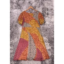 Anthropologie Dress Large Womens Varun Bahl Catria Patchwork Floral A Line