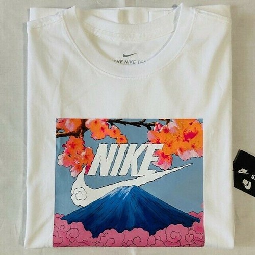 NIKE MT FUJI CHERRY BLOSSOMS WHITE T 