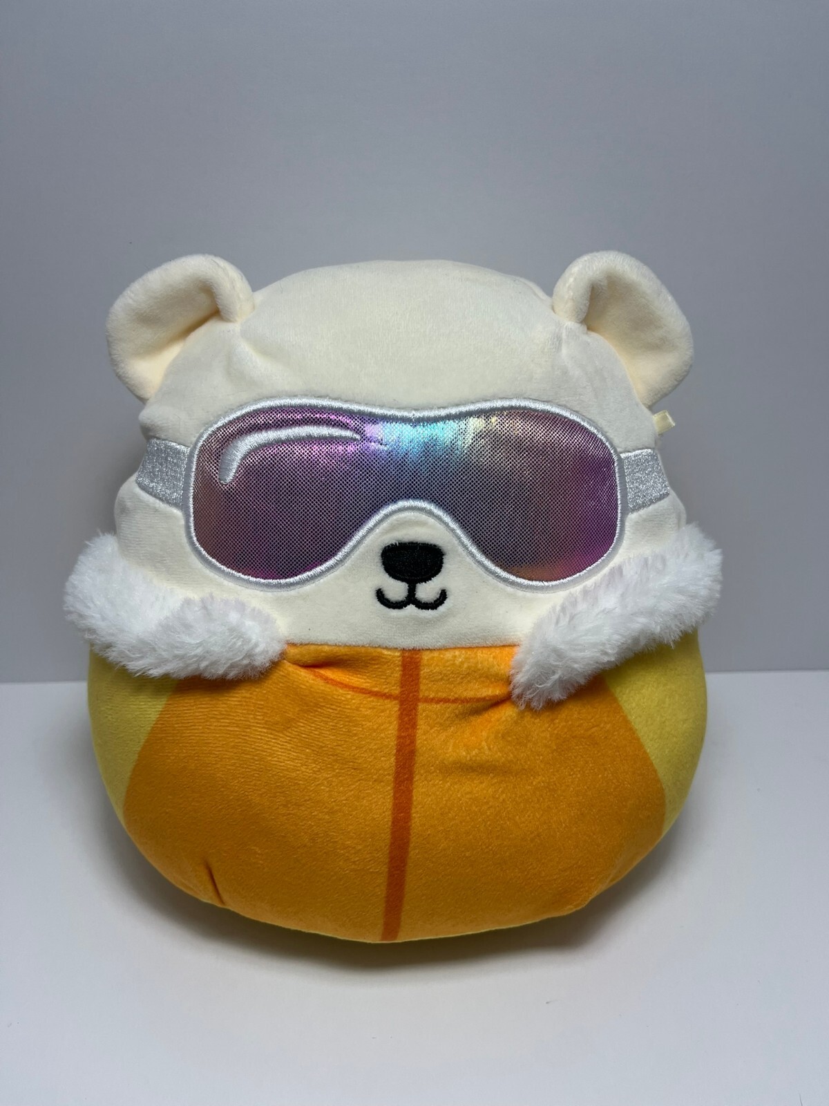 Squishmallow Brooke Polar Bear Ski 8” Plush KellyToy Stuff Animal Toy USED