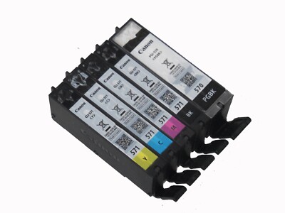 5 x Tinten Patronen PGI-570 CLI-571 PIXMA MG5750 MG6850 7750 TS5050   ANGEBOT