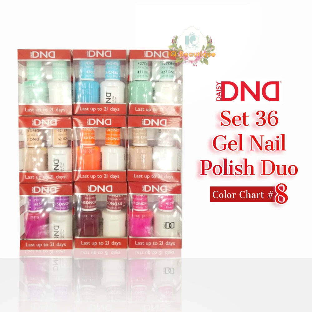 DND Gel-Polish Duo New Collection Set 36 duos with Color Chart #8