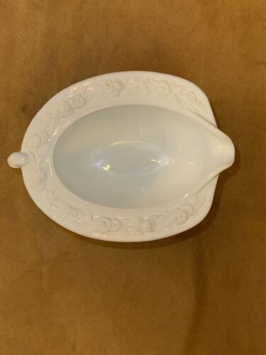 Crema de vidrio de leche vintage Anchor Hocking vitrock borde floral - Imagen 2 de 7