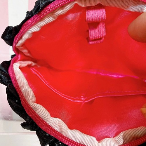 Sanrio Charmmy Charmy Kitty Bolsa Set Cosmético Rojo Volantes Rosa Marrón Rayas Japón - Imagen 9 de 24