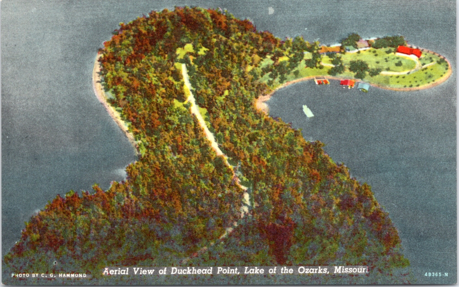 Postcard MO Lake Ozark Aerial View of Duckhead Point eBay