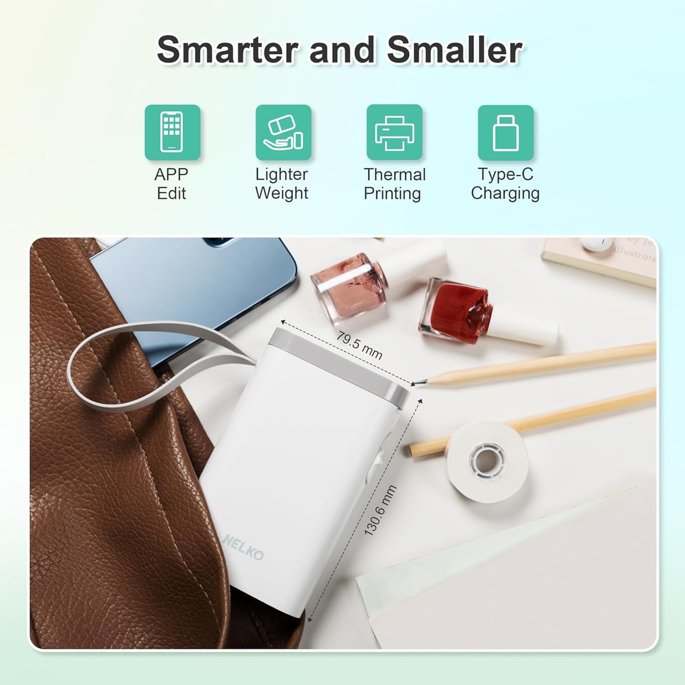 Bluetooth Label Maker P21 Mini Wireless White with Tape Bluetooth Label Maker P21 Mini Wireless White with Tape